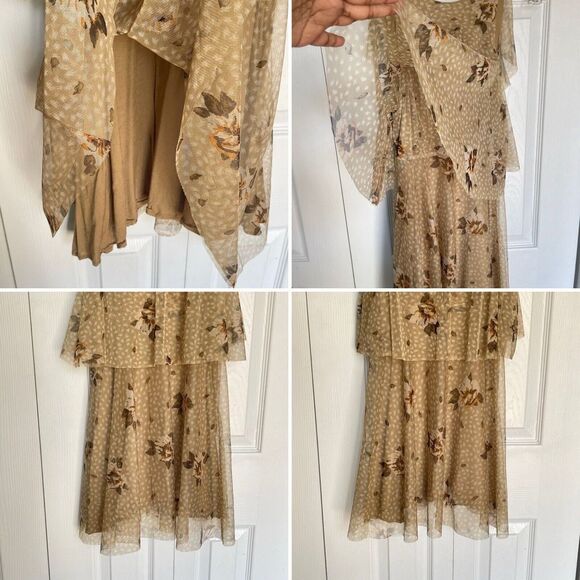 Kimchi Women Floral Mini Ruffle Dress Size 0 Urban Outfitters Romantic - Picture 12 of 16